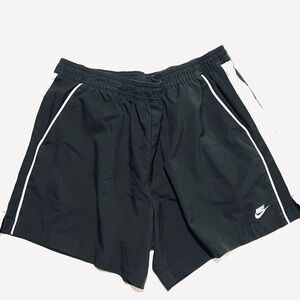 Nike Sz L Short Black White Poyester